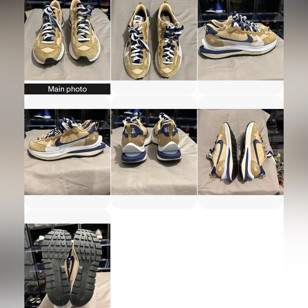 New Nike Vapor waffle Sesame Sacai Men’s Sneaker Size 13
